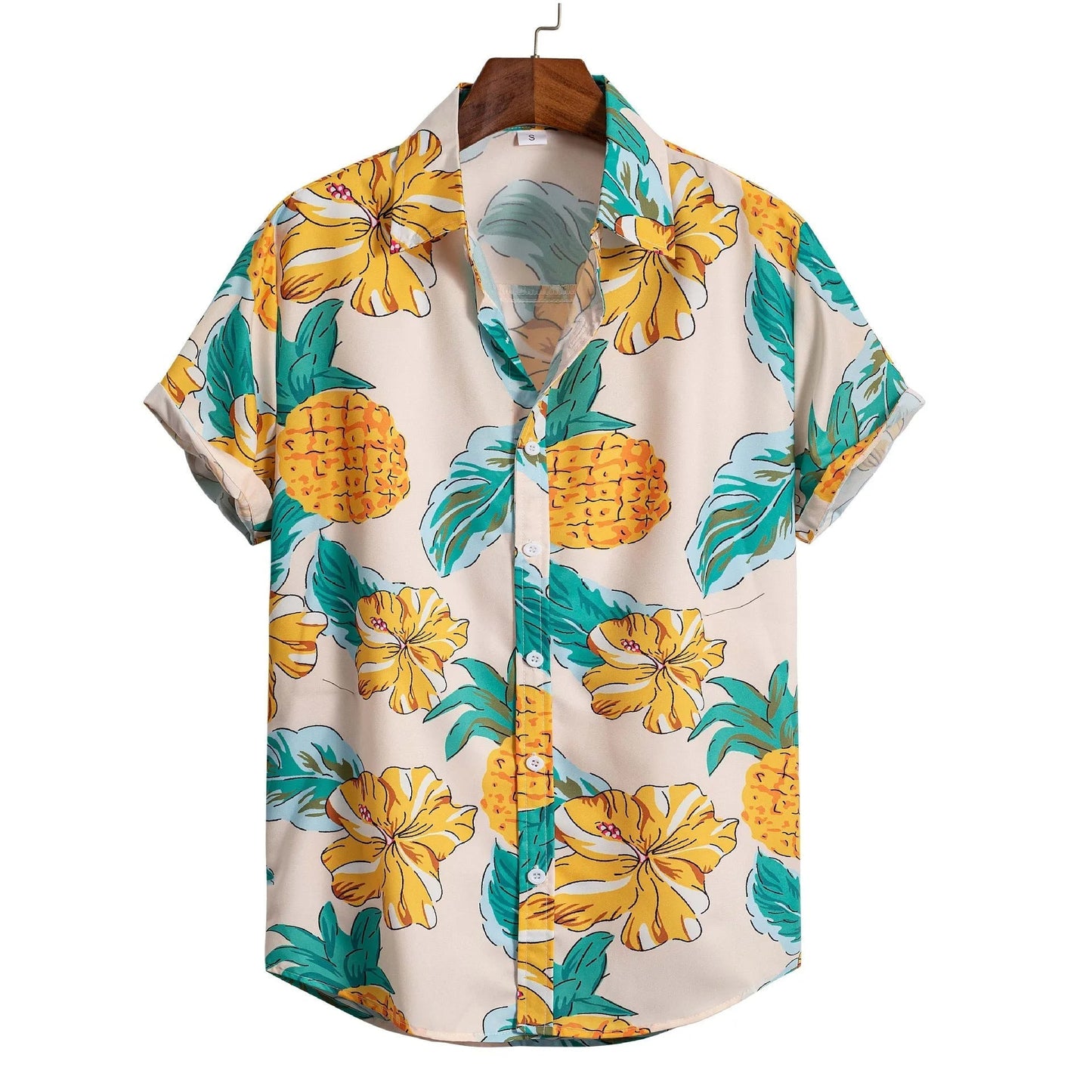 Fashion Men's Art Printed Short Sleeve Shirt   (Available)