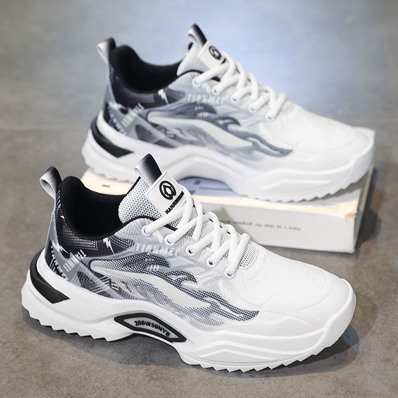 Spring Student Sports Casual Mesh Clunky Versatile Trendy Shoes Breathable Shoes Men   (Available)
