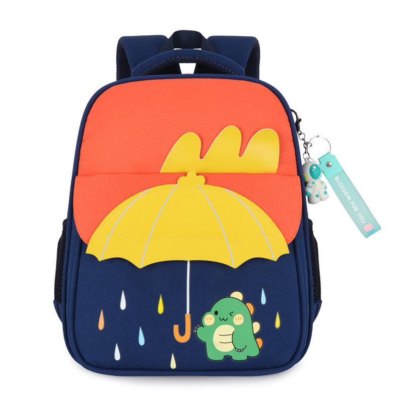 Pupils Intermediate And Advanced Kindergarten Classes Contrast Color Cartoon Backpack (Available)