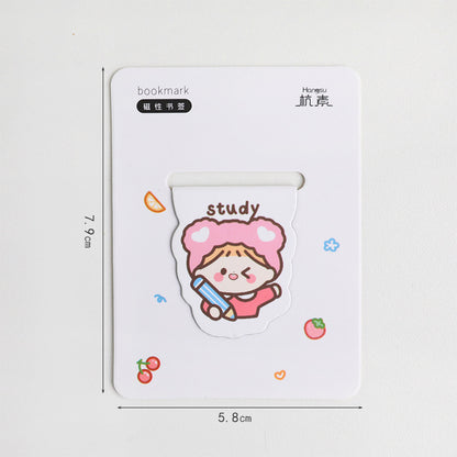 Cute Magnetic Bookmark Creative Cartoon Stationery For Primary School Students