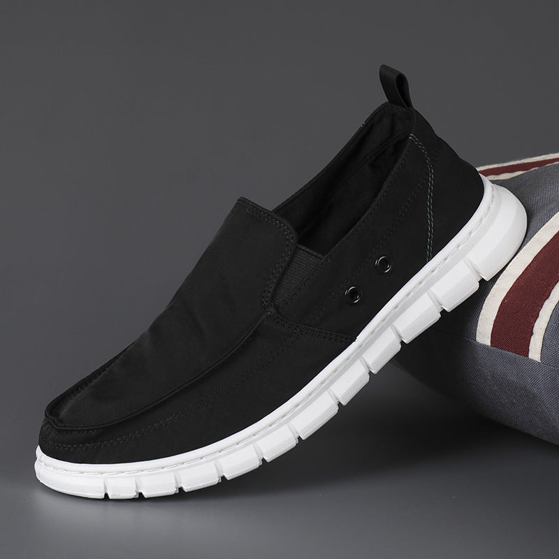 Men's New Fashionable All-match Color Matching Color Contrast Leather Shoes With Rubber Sole  (Available)