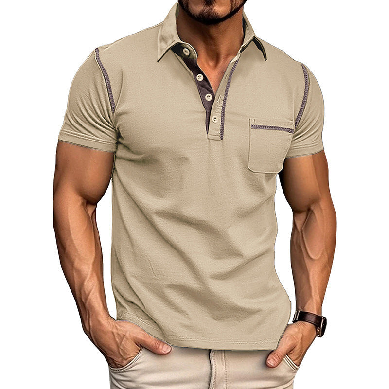 Short-sleeved Polo Shirt Summer Casual Quick-dry Tops Men Clothing (Available)