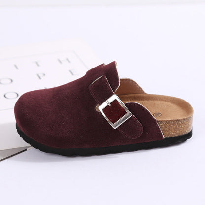 Cork Baby Girl Children's Shoes Belt Buckle