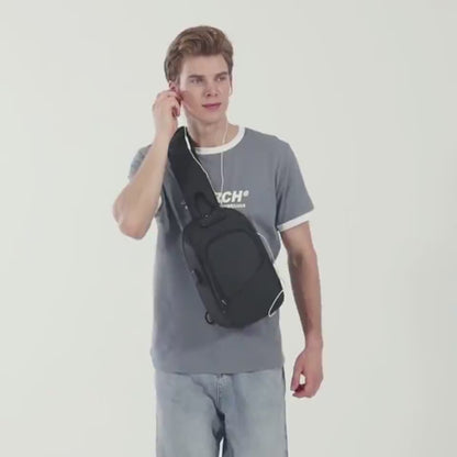 Anti-theft Lock Upscale Chest Bag Men Shoulder Bag