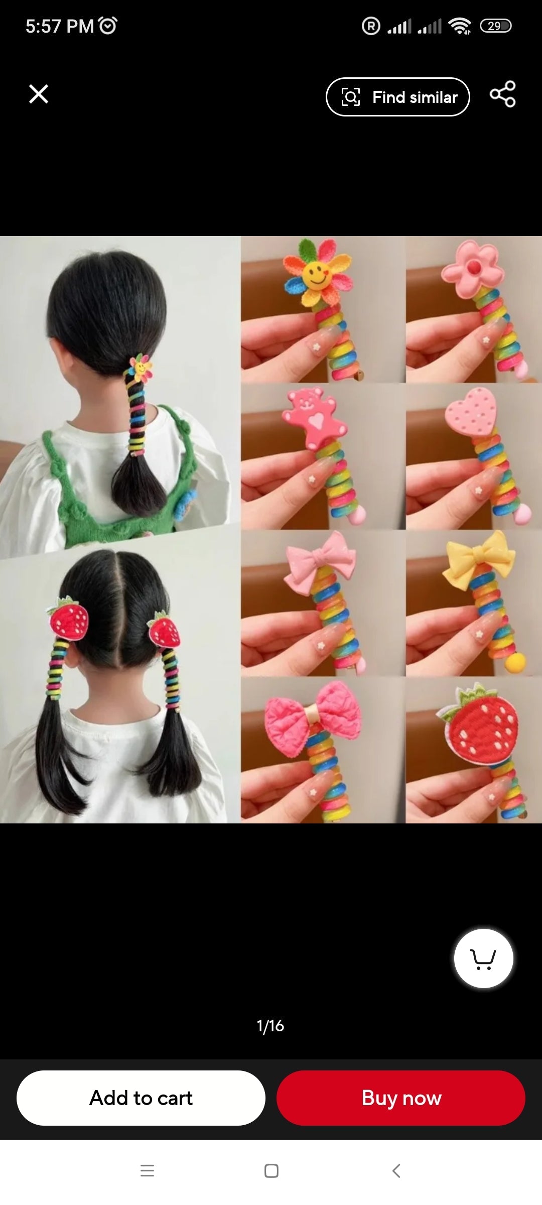 Children's Ponytail Hair Accessories  (Available)